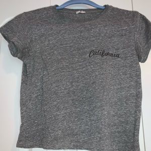 JOHN GALT CALIFORNIA GREY CROP TOP